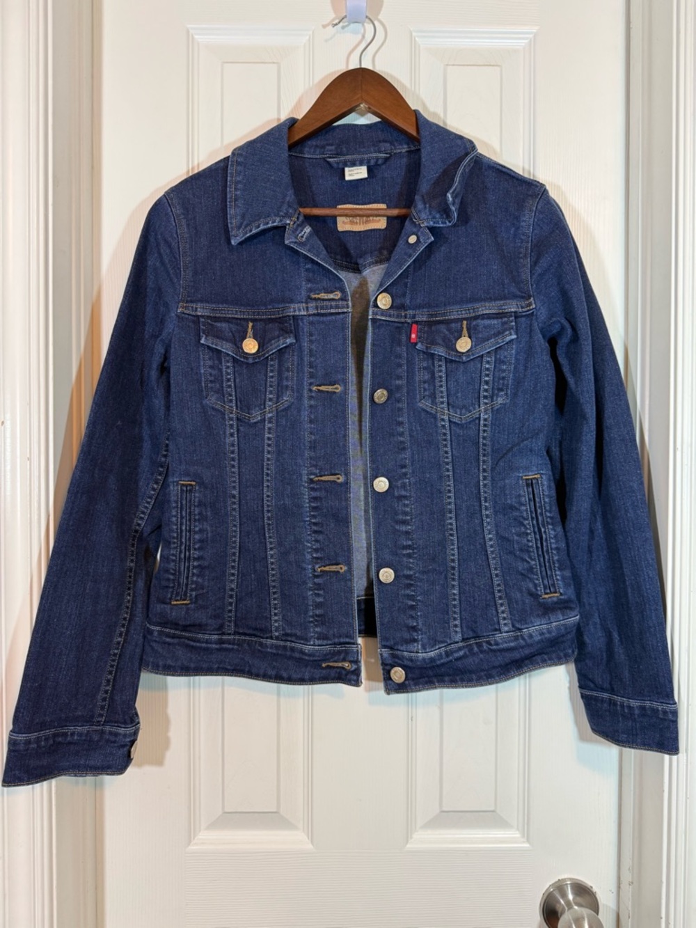 Levi’s Women’s Original Trucker Denim Jacket in Dark Wash